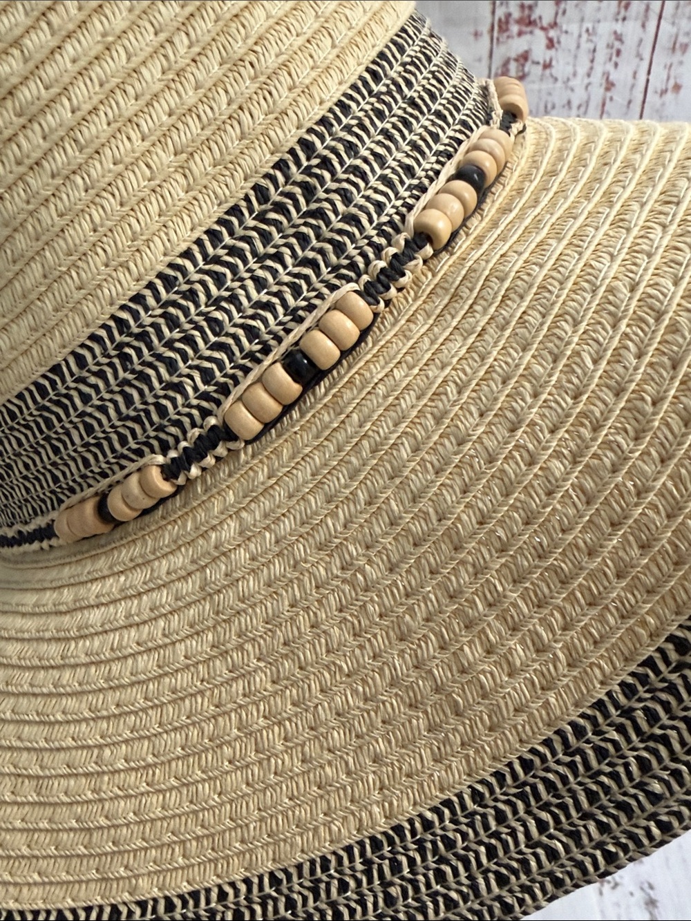 Solfish Natural Straw Wide Brim Sun Hat - Picture 10 of 15
